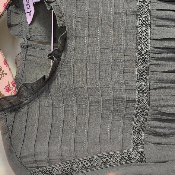 Women's Nanette Lepore Olive Green Lightweight Blouse L - Picture 7 of 13